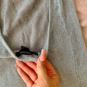 Silver mesh mini dress backless low neck